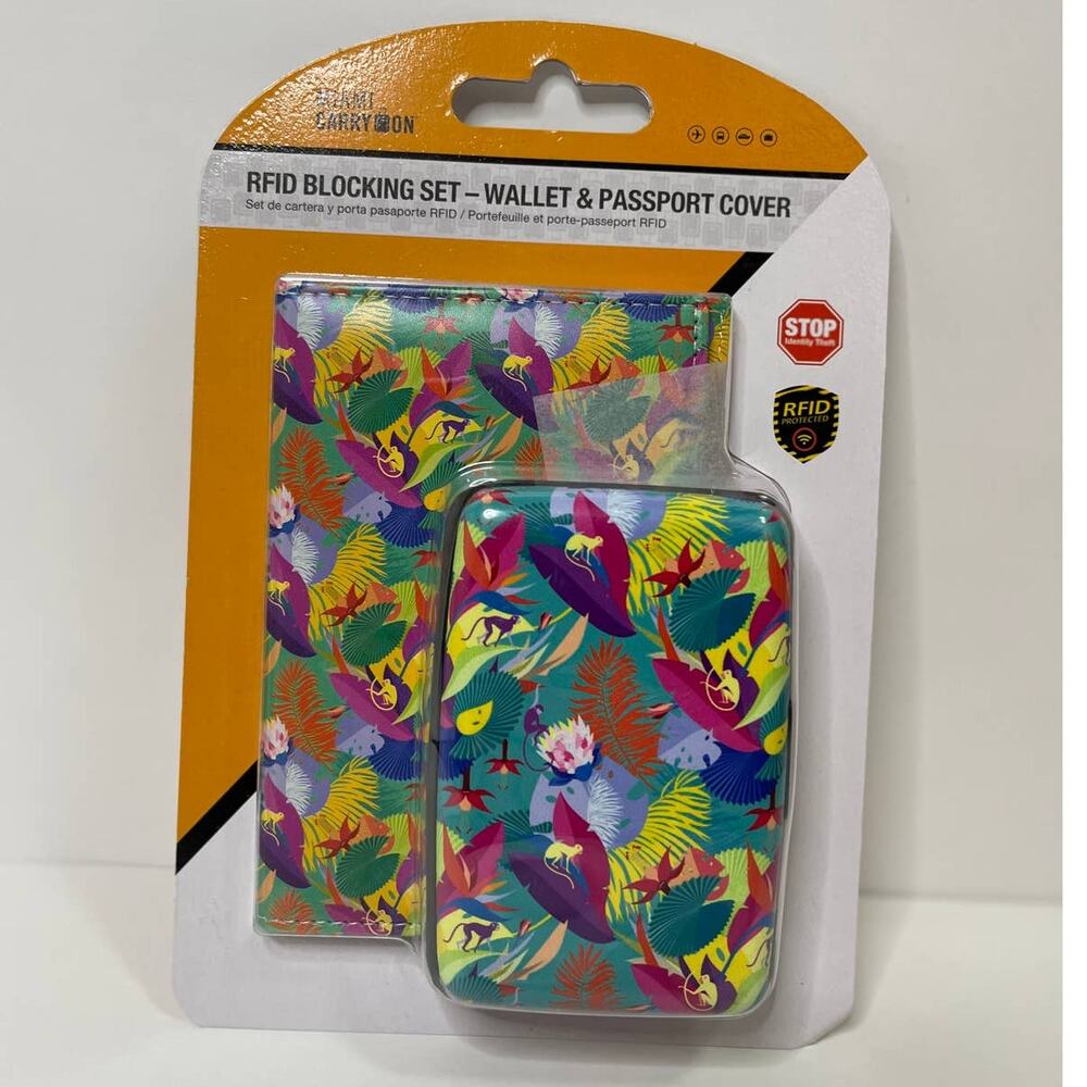 Miami Carry On RFID Blocking Set Wallet & Passport Holder Cover NEW